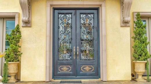wrought iron single door